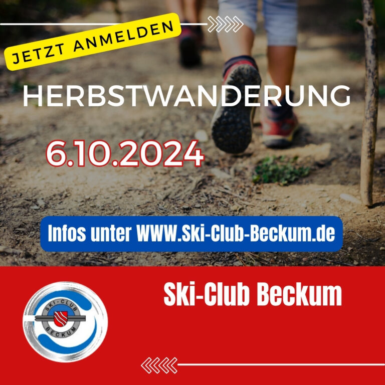 Herbstwanderung 2024 jetzt anmelden.