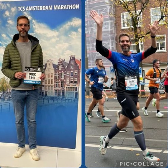 Dirk Clasberg beim Marathon in Amsterdam.