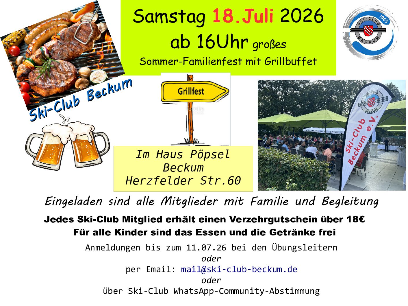 Ski-Club Sommerfest am 18.7.26